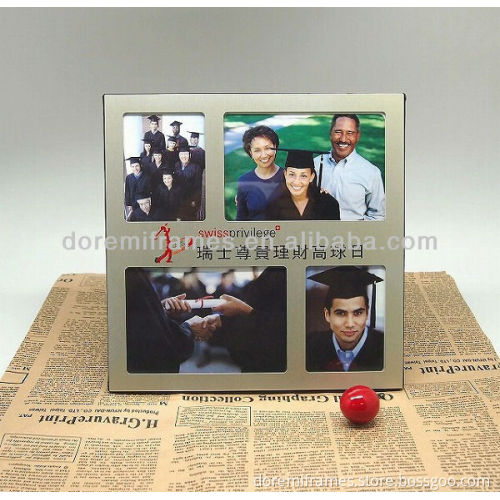 Aluminum photo booth picture frame with four pictures